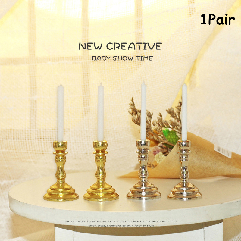 Candle Quotes - Candelabro de Metal en miniatura para