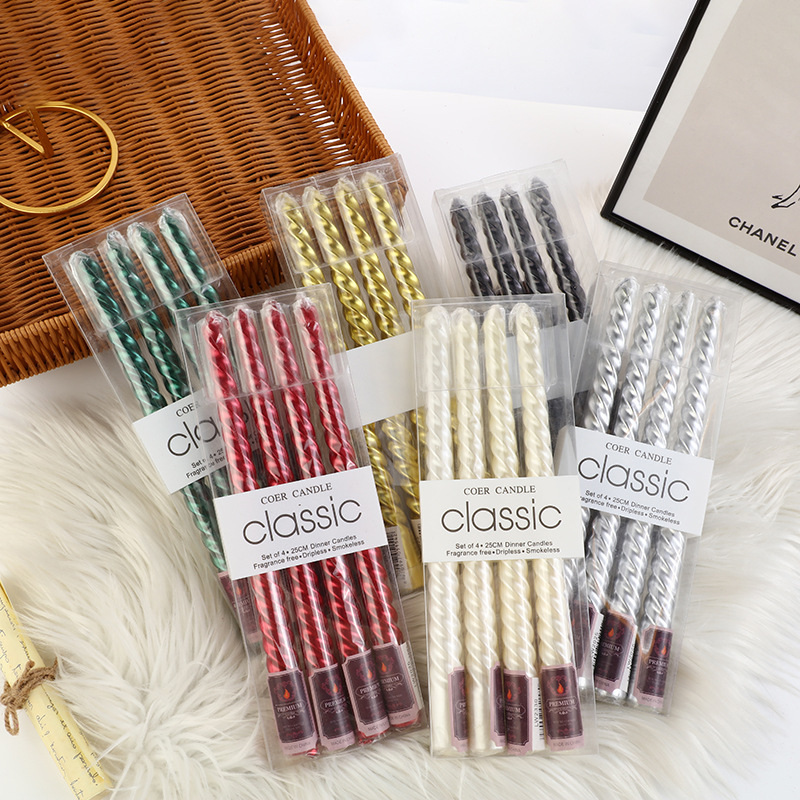 Candle Quotes - Candelabro roscado de colores de polo