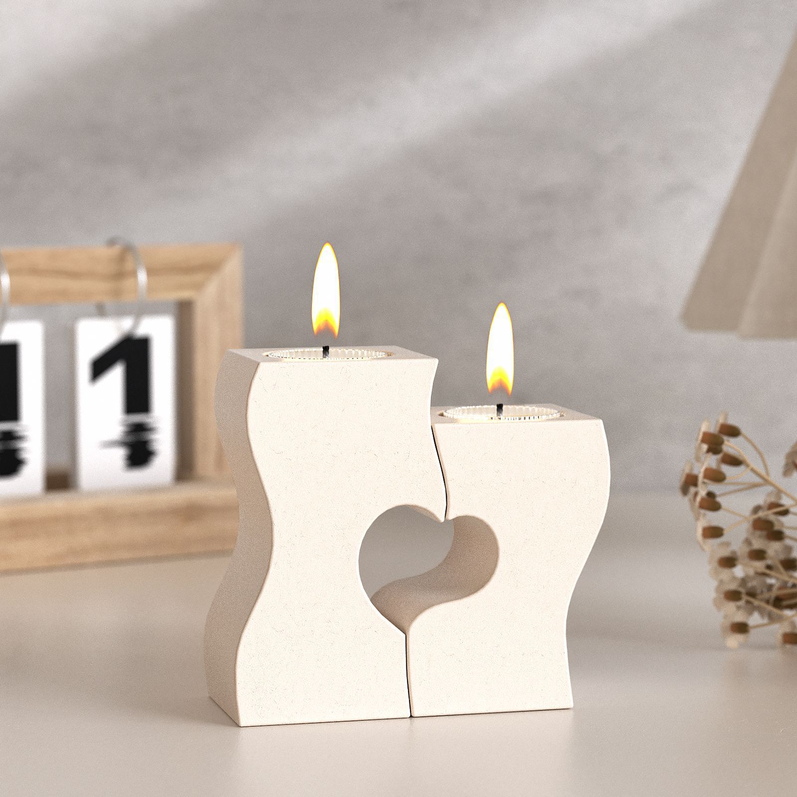 Candle Quotes - S corazón candelabro moldes de silicona
