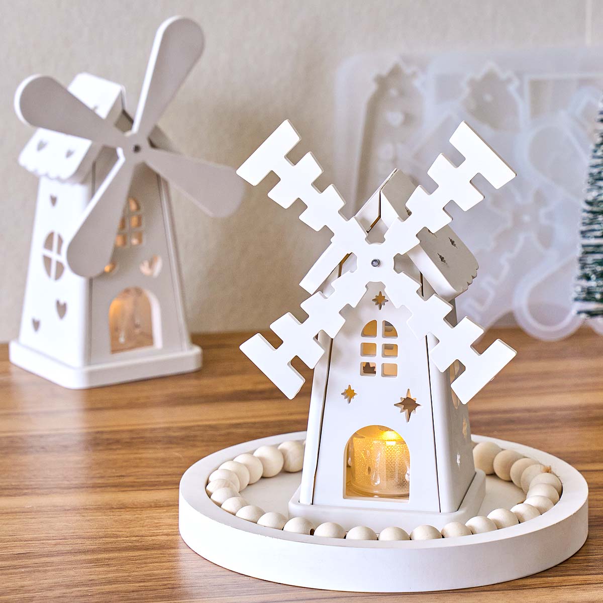 Candle Quotes - Portavelas de molino de viento giratorio