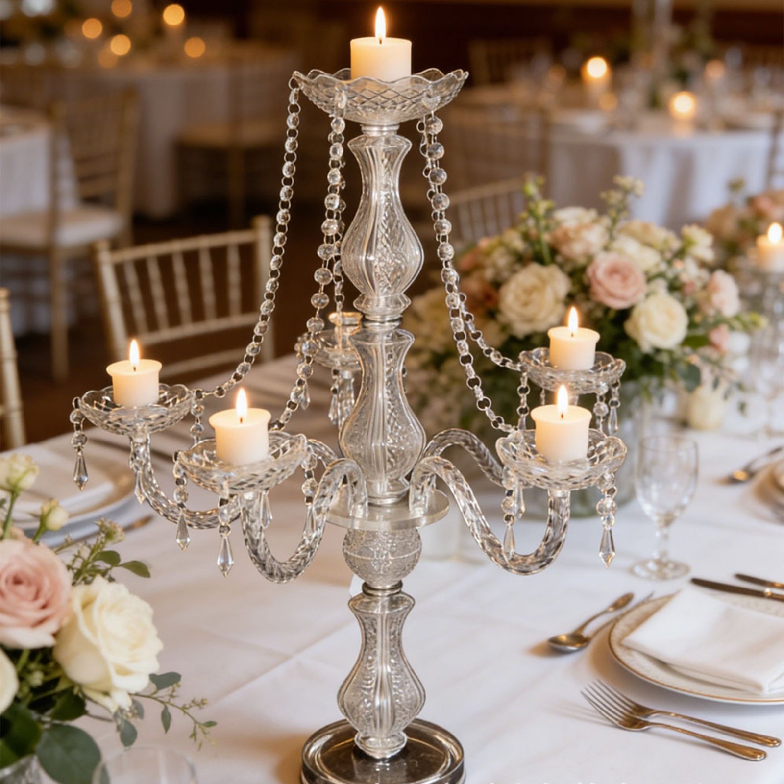 Candelabro de Cristal Elegante - Candle Quotes reseña y precio